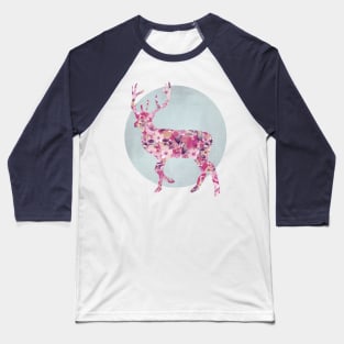 Floral Deer Baseball T-Shirt